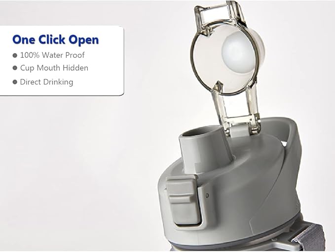 DEARART 32oz Grey Multicolor Water Bottle, Detachable Straw Wide Mouth Motivational & Time Marker with Handle Easy Carried, Suit Travel Office Yoga Gym School Work etc.