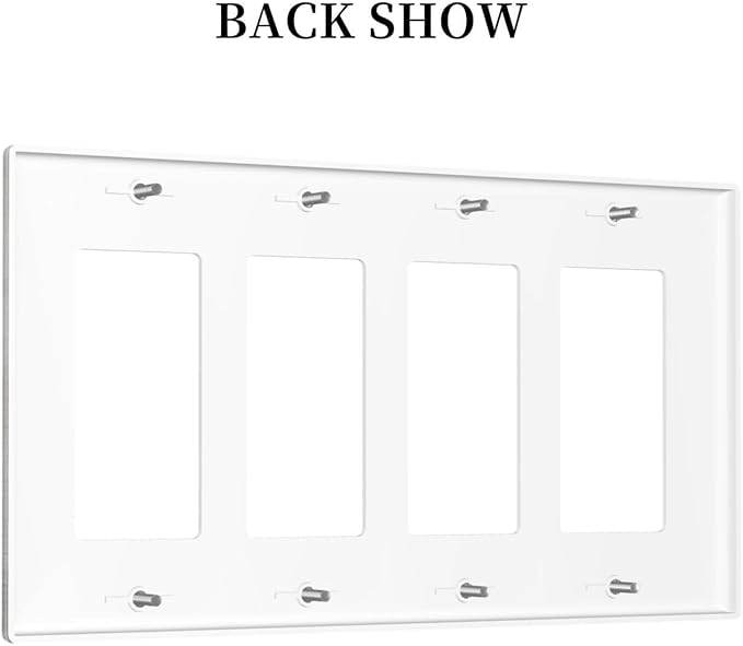 Blue Butterfly Rustic Flower Inspirational Quotes 4 Gang Rocker Decora Light Switch Cover Outlet Covers Wall Plate Decorative Switchplate Electrical Faceplate GFCI for Farmhouse Bedroom Decor