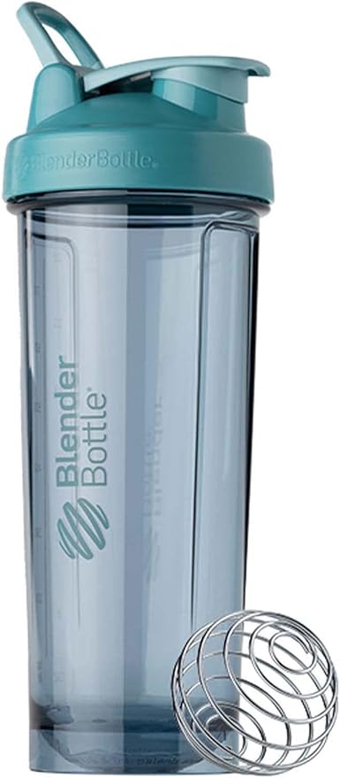 BlenderBottle Shaker Bottle Pro Series Perfect for Protein Shakes and Pre Workout, 32-Ounce, Cerulean Blue