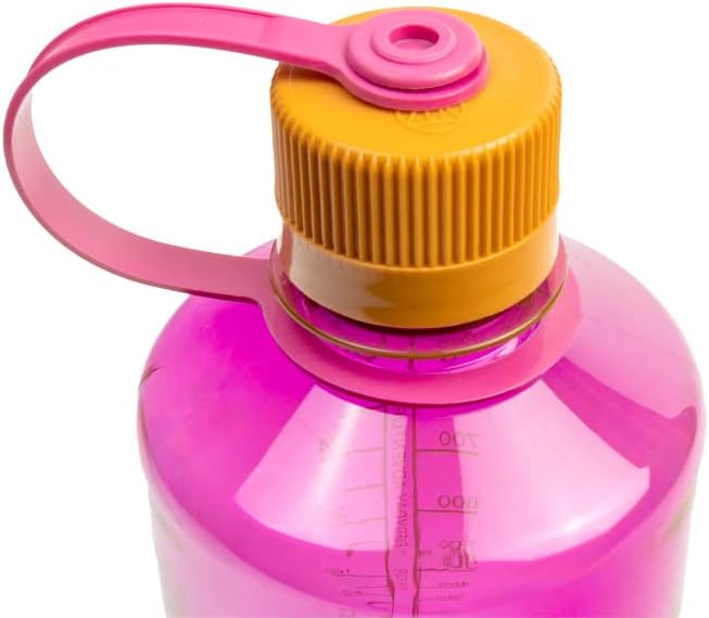 Nalgene Sustain Tritan BPA-Free Water Bottle Made with Material Derived from 50% Plastic Waste, 32 OZ, Narrow Mouth, Flamingo Pink