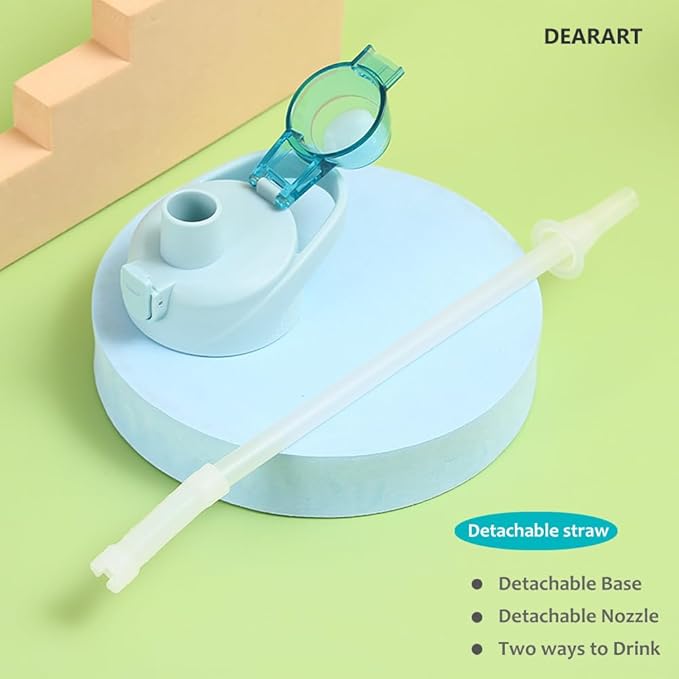 DEARART 32oz Water Bottle With Motivational and Time Marker, BPA FREE Quick Drink No Straw, Easy Clean Suit Sports Office Gym School, Purple-Mix