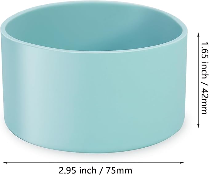 2 Pcs 3 Inch / 75mm Mint Green Water Bottle Boot, Silicone Tumbler Sleeve Water Bottle Bumper, Tumbler Accessories Water Bottle Bottom Protector for 20oz 30oz 40oz Tumbler Water Bottle