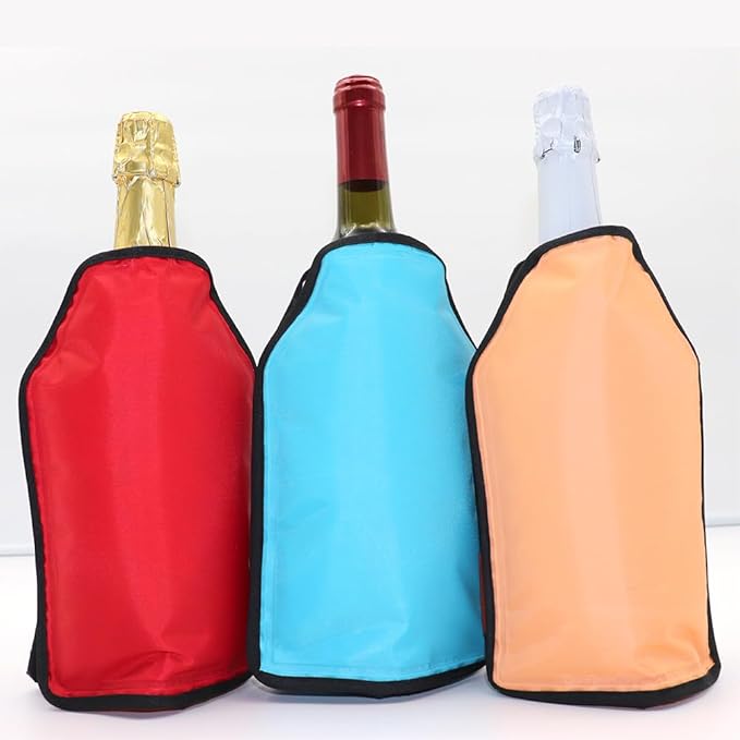 Wine Bottle Cooler, Wine Chiller Sleeve, Wine Cooling Sleeve for Bottle Keeps Wine, Champagne, or Beverage Chilled for Hours, Protective, Portable