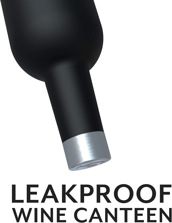 BrüMate Winesulator 25 Oz Triple-Walled Insulated Wine Canteen Made Of Stainless Steel, 24-hour Temperature Retention, Shatterproof, Comes With Matching Silicone Funnel (Glitter Merlot)