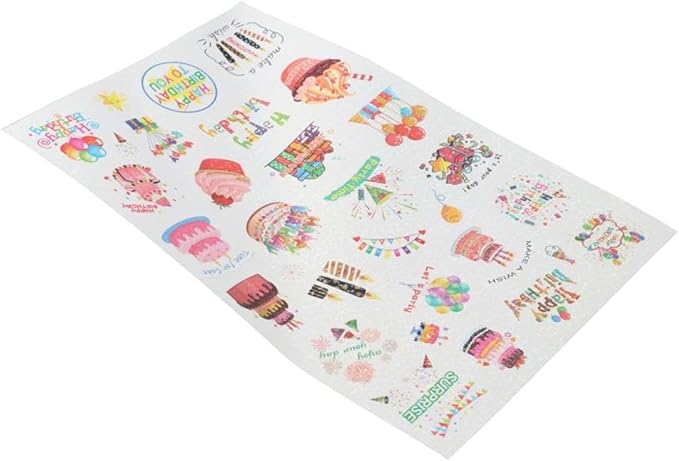 50/60 Pcs Cute Cake Candy Stickers, Cake Food Stickers, Birthday Dessert Stickers, Birthday Cake Stickers, Teacher Reward Stickers, Household Refrigerator Decoration(B 60 pcs)