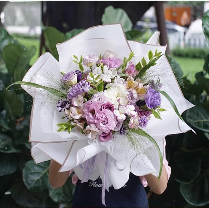 fondleadmiringly 20 sheetsFlower Wrapping Paper, Flower Shop Paper, Waterproof Wrapping Paper, semi Transparent Wrapping Paper