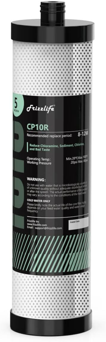 Frizzlife CP10R (2nd Stage) Replacement Filter Cartridge For TW10 Under Sink Water Filter