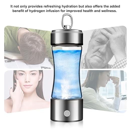Hydrogen Water Bottle with PEM SPE Technology, Portable Hydrogen Water Bottle Generator, Hydrogen Water Machine for Home, Travel, Work, Gym, Outdoor, Healthy Lifestyle