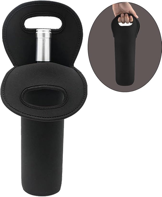 Wine Carrier Tote Bag 750ML - Insulated Bag for Wine, Beer, and Water Bottles - Ideal for Restaurants and Travel