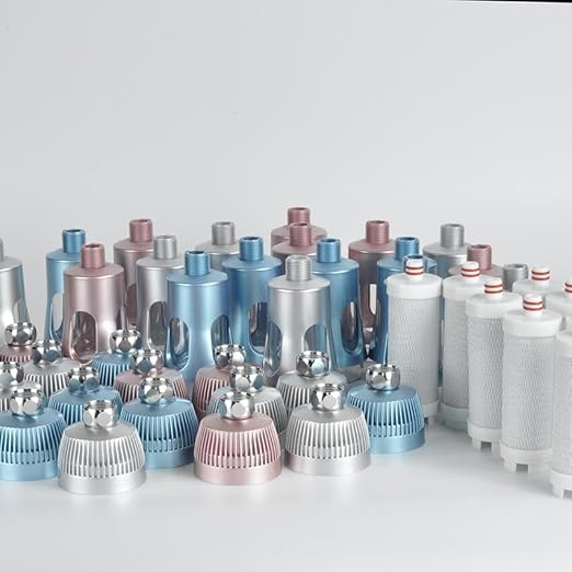 Microelement Hydrogen Water Filter, Alkaline Mineral Drinking Water, Kitchen Filtration, Shower Water Filter, Remove Chlorine and Impurity, Filter Replaceable, for Household Hotel (Silver Color)