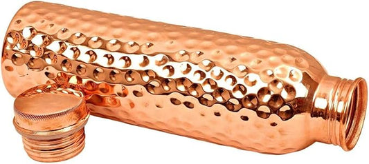 EcoLife Hydration Hammer Copper Bottle - Stay Refreshed with 900ml Capacity, 7X7X27 CM Size