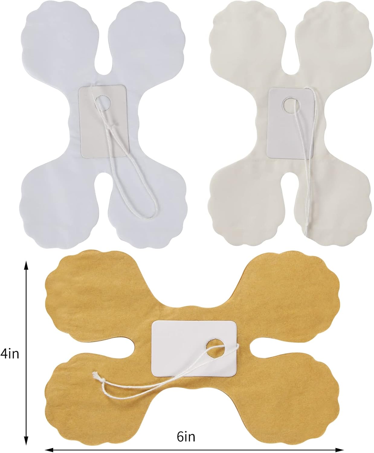 White Ivory-Gold Party-Decorations Streamers Garland - 12pcs 4-Leaf Clover Paper Streamer Wedding Bridal Baby Shower Bachelorette Engagement Banners Neutral Champagne Birthday Christmas Decor Ouruola