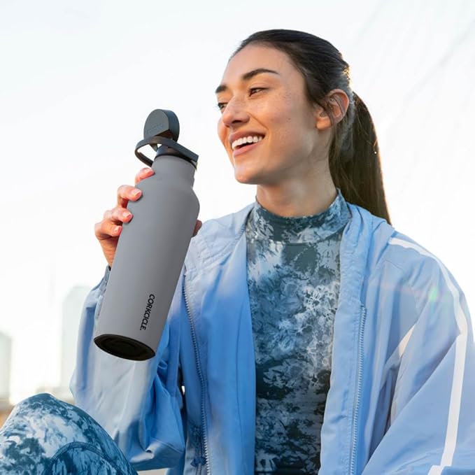 Corkcicle Sport Canteen Insulated Tumbler, Hammerhead, 20 oz – Reusable Water Bottle Keeps Beverages Cold for 25 Hours & Hot 12 Hours – Cupholder Friendly Tumbler with Screw-On Cap