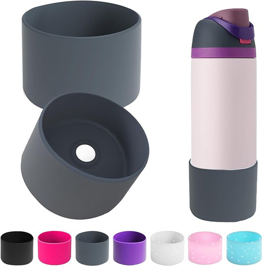 2PCS Silicone Water Bottle Boot for Owala 24oz 32oz 40oz,Anti-Slip Protective Sleeve Bottom Bumper Protector for FreeSip, Twist, and Flip Water Bottles