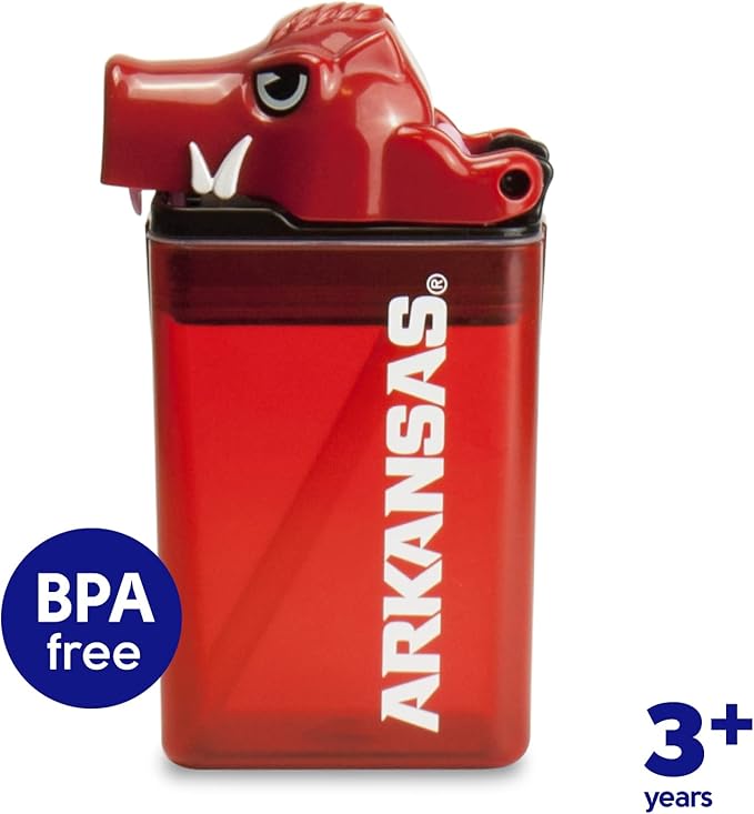 Reusable Water Bottle | Officially Licensed NCAA Sports Bottle |BPA Free | Dishwasher Safe | University of Arkansas | Razorback Officially Licensed NCAA - 8oz