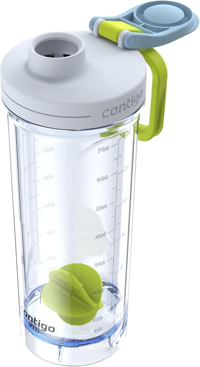 Contigo Shake & Go Shaker Bottle, 28oz, Single Pack, Salt/Macaroon