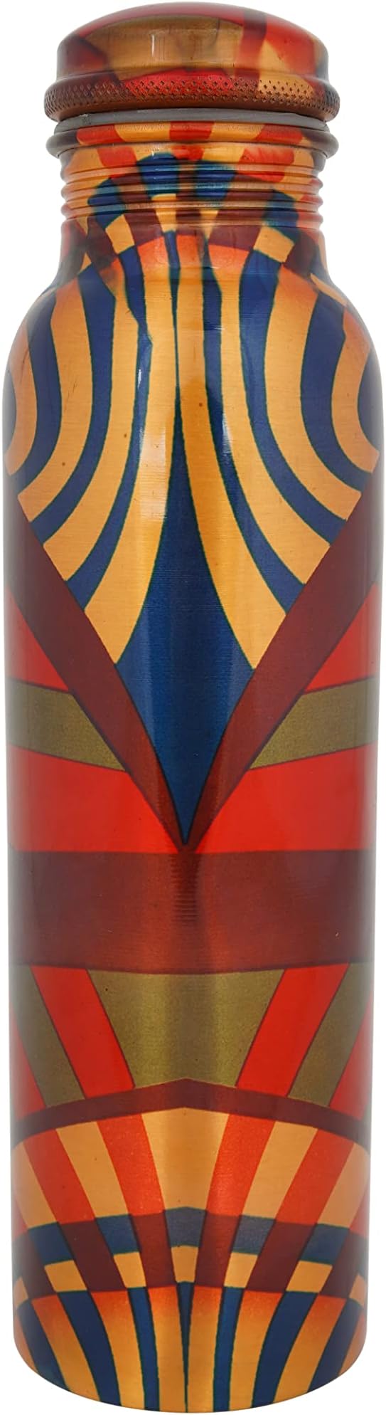 Craft Trade Copper Ayurveda Copper Water Bottle for Drinking – 32oz Antique Pure Copper Water Bottle – Travel Water Bottle for Gym, Office, Hiking, Outdoor – Ayurvedic Water Bottle