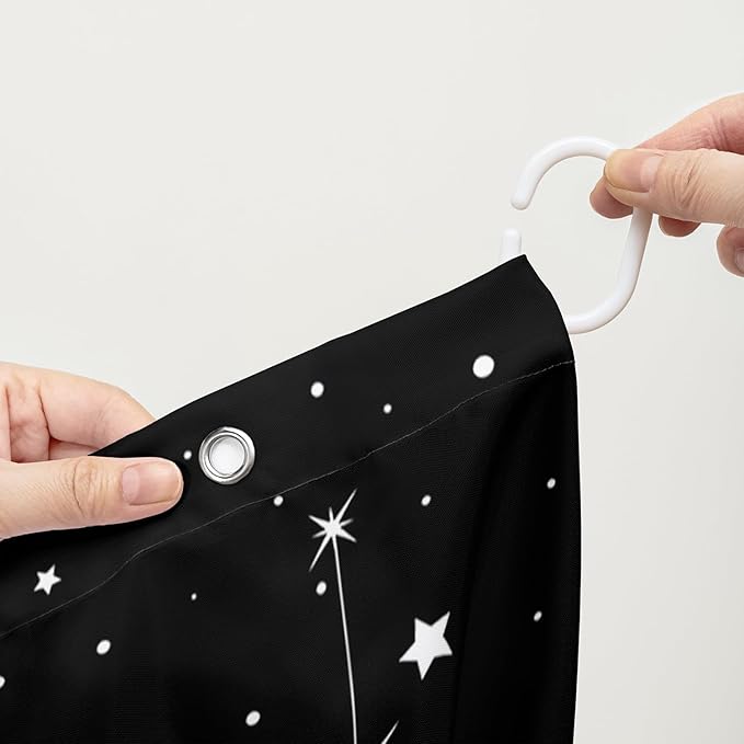 AILONEN Sun and Moon Shower Curtain,Death Moth Bath Curtain for Bathroom for Boys,Girls,Boho Hippie Style Shower Curtain,Colorful Mushroom Waterproof Fabric Shower Curtain Set with Hooks,48" W*72" H