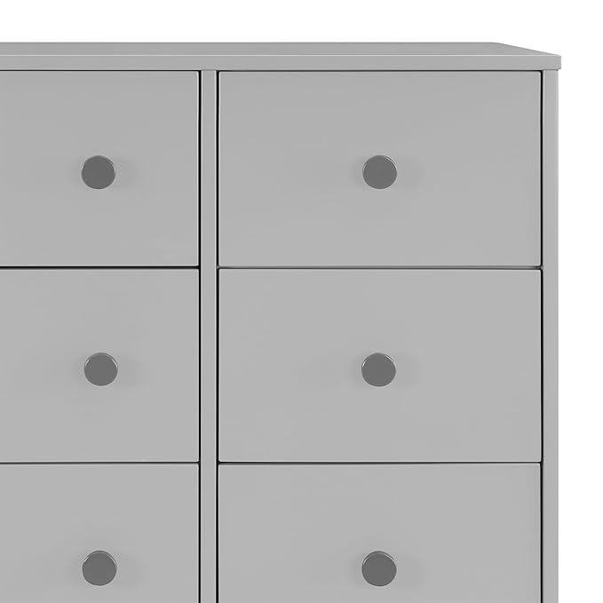 GAP babyGap Legacy 6 Drawer Dresser with Interlocking Drawers - Greenguard Gold Certified, Grey/Dark Grey