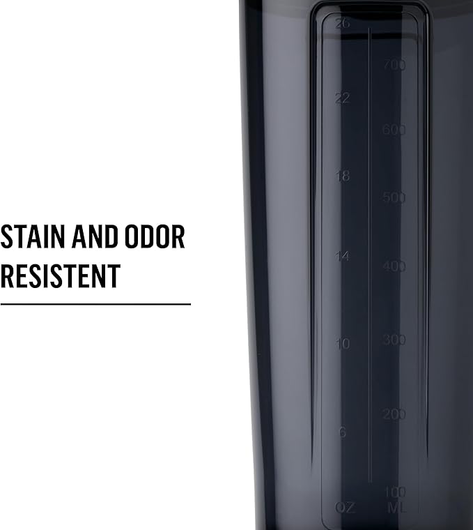 BlenderBottle Shaker Bottle Pro Series Perfect for Protein Shakes and Pre Workout, 32-Ounce, Black