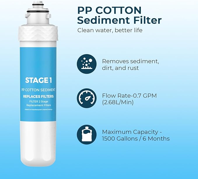 MARRIOTTO 2-stage replacement filters Compatible with Bottleless Water Coolers, 4 Count (Pack of 1)