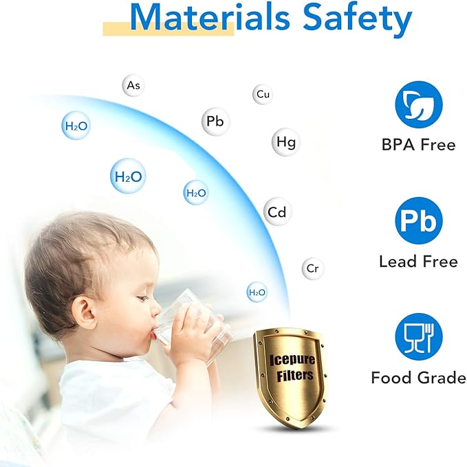 ICEPURE 10"X4.5",1 Microns Whole House Sediment Activated Carbon Water Filter Compatible with Dupont WFHDC8001,EP Series,EPM Series,CB-BB-10, GE FXHTC, GXWH40L, GXWH35F, GNWH38S, CTO10BB,2PACK