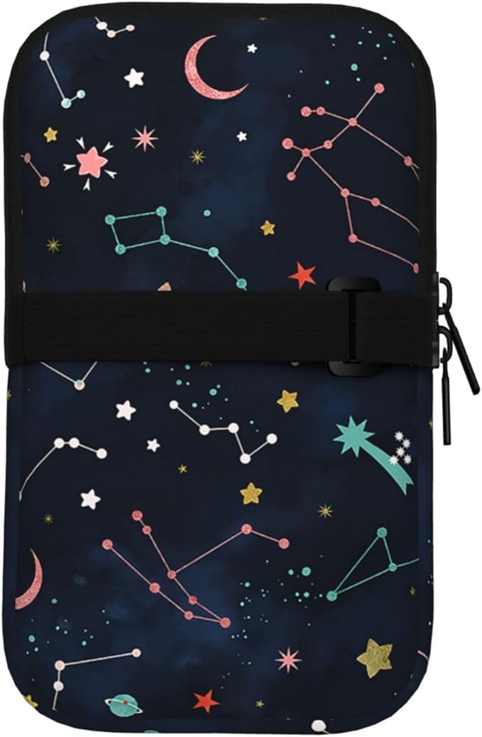 Galaxy Mandala Water Bottle Pouch for Stanley Cup 40oz 30oz,Personalized Gym Purse for Men Women, Tumbler Pouch with Versatile Pocket Water Bottle Bag for Cards, Keys, Phone