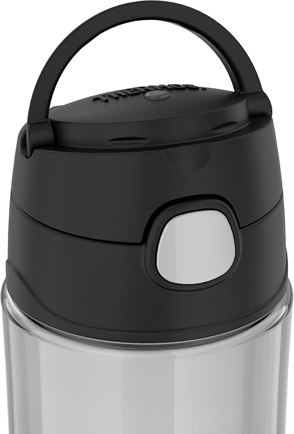 THERMOS FUNTAINER 16 Ounce Plastic Hydration Bottle with Spout, Black