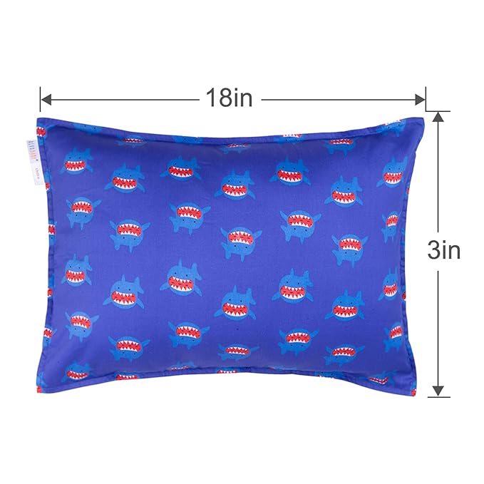 ALVABABY Toddler Pillowcases Fits 13 x 18 or 12x 16 Kids Pillow Cover Cotton Baby 2pcs Envelope Kids Pillowcases for Boys Girls Sleeping and Travel 2TPW27