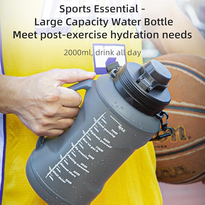 Collapsible Water Bottles 64oz with Removable Straw, Odorless BPA-Free Silicone, Leak-Proof Foldable Reusable Bottle - Perfect for Cruise Travel Sports Gym Hiking Camping Cycling - Pink