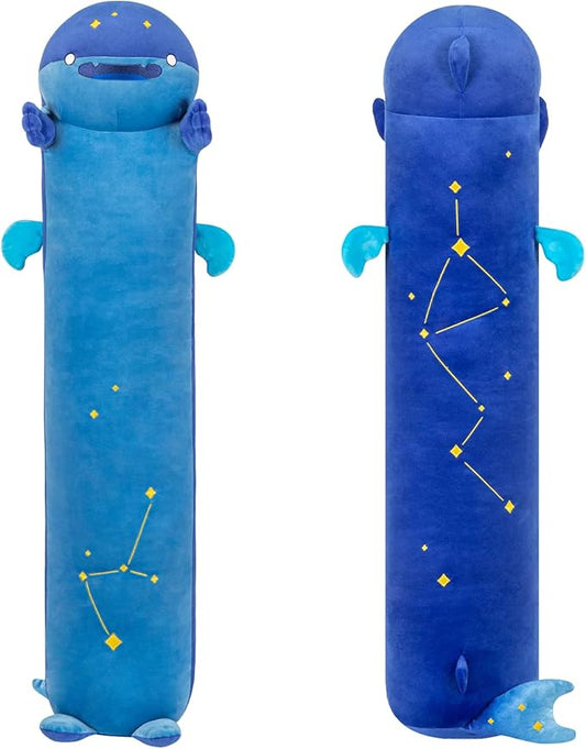 Long Whale Shark Plush Body Pillow, 44” Cute Shark Stuffed Animals Kawaii Soft Plushies, Christmas Shark Plush Pillow Doll Toy Gift for Girlfriend