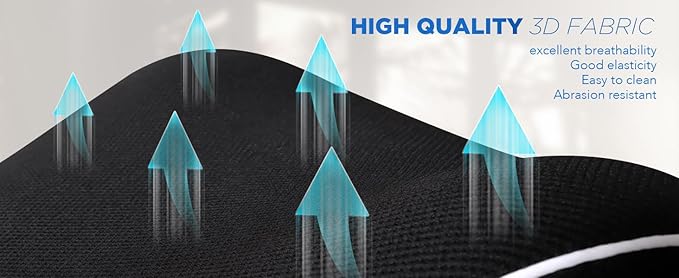 Lumbar Pillow for Car Lumbar Support for Office Chair, Memory Foam Back Cushion with 3D Mesh Cover, Car Seat Back Pillows for Back Pain Relief, Back Support Pillow for Car Truck Computer Desk