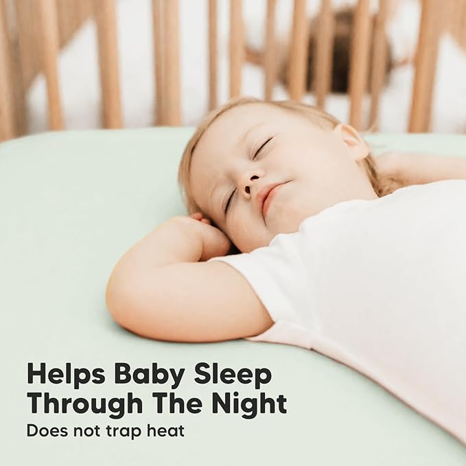 2-Pack Crib Sheets for Boys,Girls - Viscose Derived from Bamboo Fitted Crib Sheet, Organic Baby Crib Sheets, Crib Mattress Sheet,Toddler Bed Sheets,Baby Sheets for Crib Fitted Sheets(Aloe)