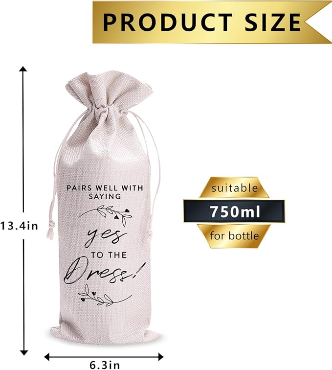 Pairs Well With Saying to Say Yes Mr and Mrs Wedding Gift Engagement Gift Bag For Couples bride/him/her Newly Engaged Gift Wine Tote Bridal Shower Gift