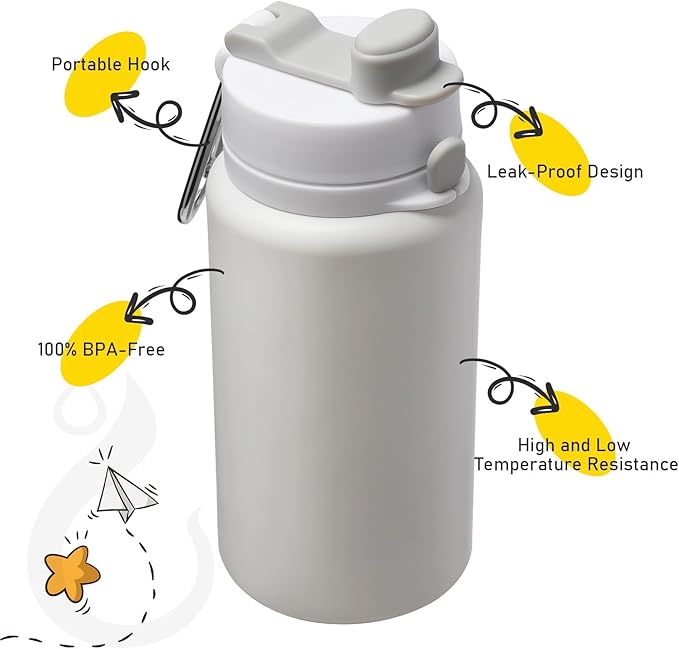 Opard Collapsible Water Bottles 19 Oz - BPA Free, Leak Proof, Foldable Silicone Collapse Bottle, Easy to Compact and Expandable, Travel Essentials Accessories