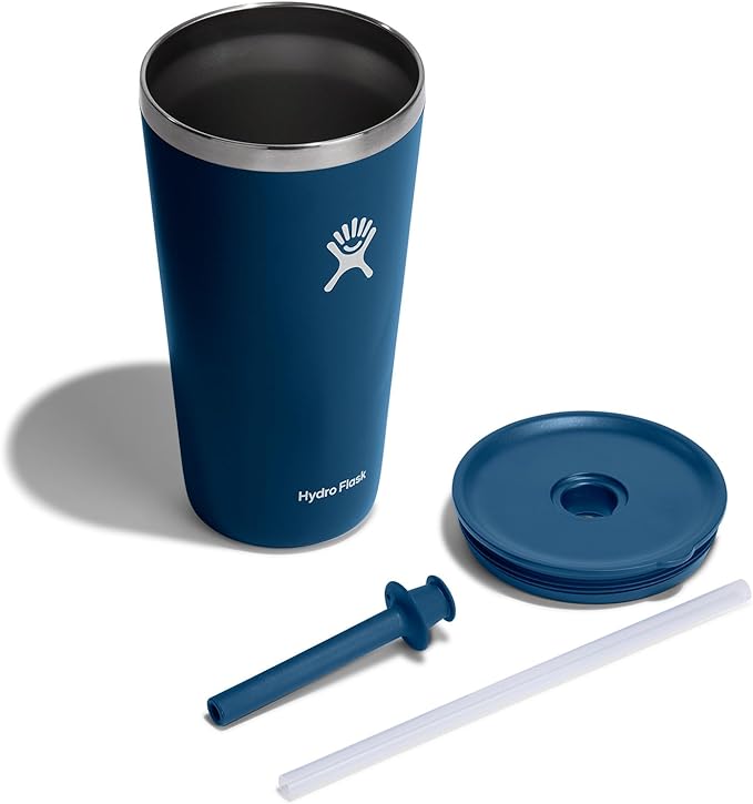 Hydro Flask Travel Tumbler Stainless Steel Vacuum Insulated Tumbler with Lid and Straw for Cold Water and Drinks for Sports, School, Work, Car, Travel, Weekends