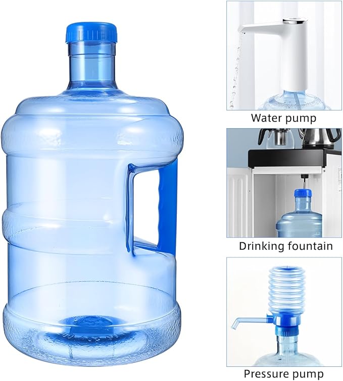 PACKOVE 5L Water Bottle Gallon Water Bottle Plastic Water Jug with Handle Leak Proof Water Bottle Reusable Water Jug for Gym Sports Office Daily