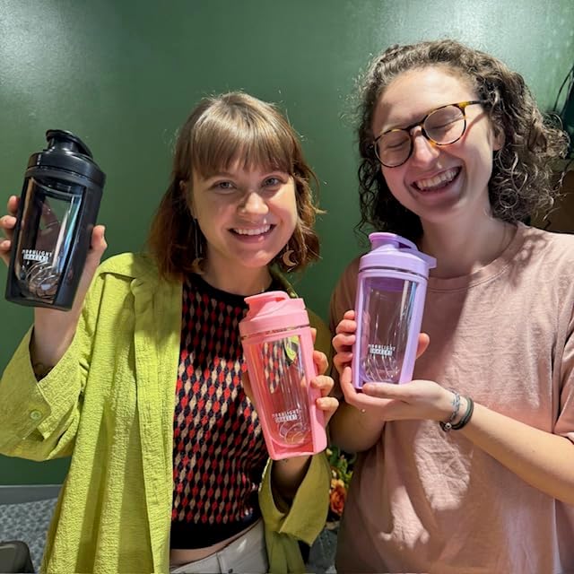 Moonlight Makers Set of 3 16oz Protein Shaker Bottle with Steel Whisk Ball, Leakproof Gym Bottle, Shaker Cups for Protein Shakes, Dishwasher Safe, Fitness Gifts, Preworkout Drink Mixer