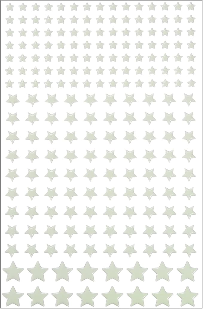 uxcell 1 Set Glow Stars, Glow in The Dark Ceiling Stickers, 3D Stars Wall Decals Glowing Decal Decoration for Ceiling and Wall