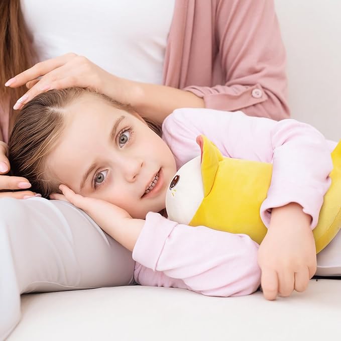 Stuffed Animal Plushie Toy, Cute Big Eyes Cat Plush Stuffed Pillow, Banana Cat with Heterochromatic Eyes Stuffed Animals Pillow, Birthday Stuffed Toy for Kids & Adults