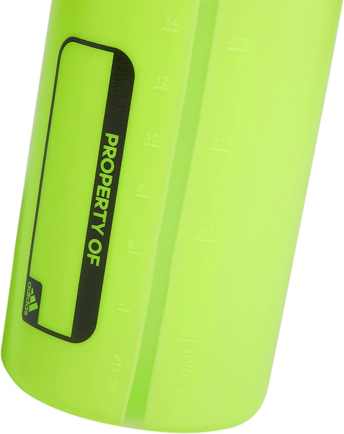 adidas 750 ML (28 oz) Stadium Refillable Plastic Sport Water Bottle, Signal Green/Black, One Size