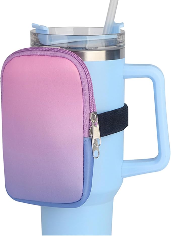 Water Bottle Pouch for Stanley, Running Water Bottle Handheld Caddy Compatible With Stanley Quencher Adventure 40oz & IceFlow 20/30oz, Kinds of Tumbler, Gym Water Bottle Accessories For Women