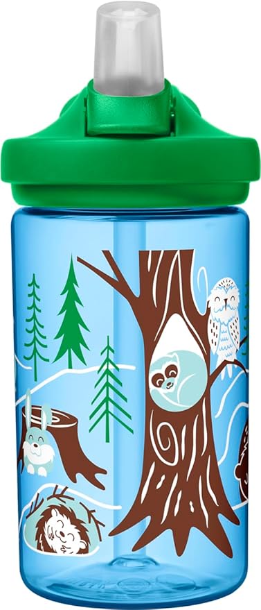 CamelBak Eddy+ 14 oz Kids Water Bottle with Tritan Renew – Straw Top, Leak-Proof When Closed, Hibernating for Winter