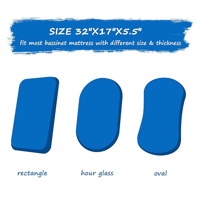 Bassinet Sheet Set 2 Pack Fitted Sheets for Baby Boy, Universal Microfiber Soft Cradle Sheets for Oval Rectangle and Hourglass Bassinet Mattress, Grey and Navy