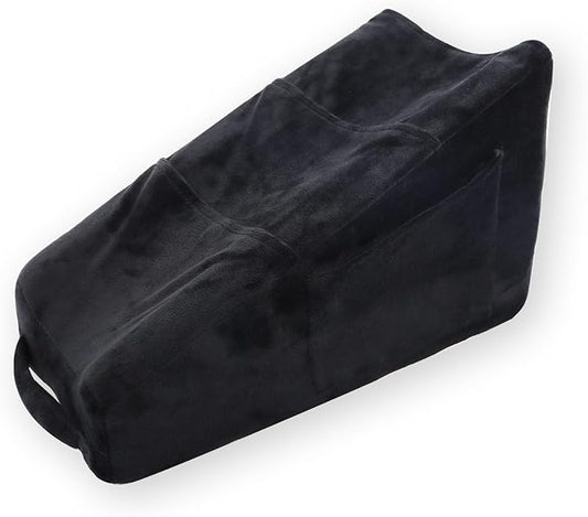 Sexysamba Arm Pillow Arm Elevation Pillow with 5 Pockets for Post Surgery Support Pillow for Elbow Arm Rest Wedge Pillow Shoulder Surgery Pillow with Removable Non-Slip Bottom Pillow Case - Black