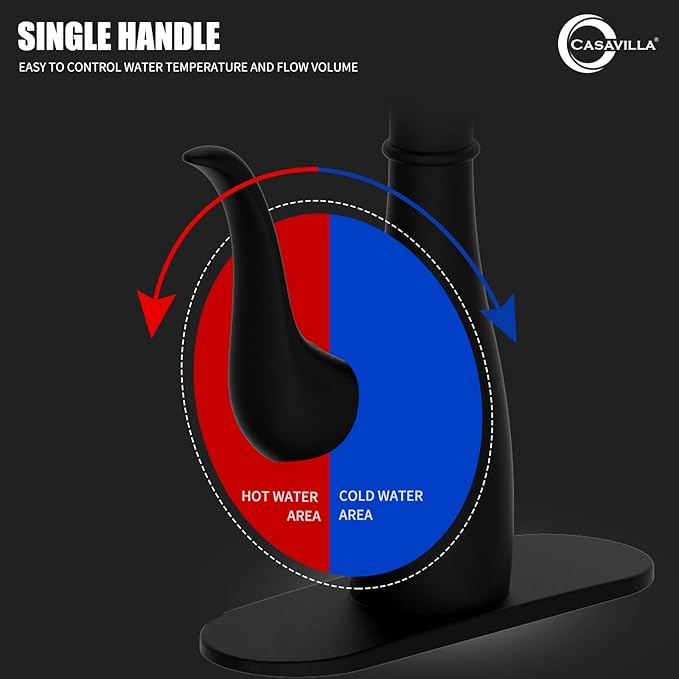 Black Kitchen Faucet with Soap Dispenser, Faucet for Kitchen Sink, Single Handle Stainless Steel Kitchen Sink Faucets with Pull Down Sprayer and Deck Plate, RV Sink Faucet