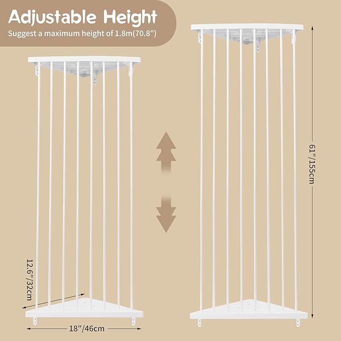 Stuffed Animal Storage Corner Plush Toys Holder with Star Pattern,Stuffed Animals Holder with LED Light,Large Corner Kids Plushies Toys Wall Hangingwith Adjustable Length for Nursery Playroom Bedroom