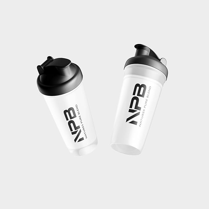 Shaker Bottle by: Nature's Pure Blend: 22 OZ Bottle - BPA Free - Leak Proof - Wire Whisk for Mixing