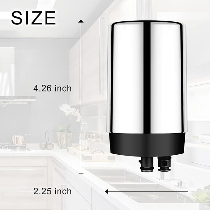 Faucet Water Filter Replacement for Brita®Faucet Filter，Brita® FR-200, FF-100 Replacement Filter-3 piece,silvery。