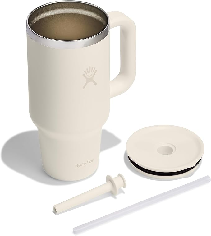 Hydro Flask Travel Tumbler Stainless Steel Vacuum Insulated Tumbler with Lid and Straw for Cold Water and Drinks for Sports, School, Work, Car, Travel, Weekends